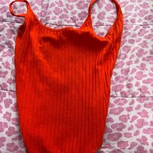 Sexy backless red body suit